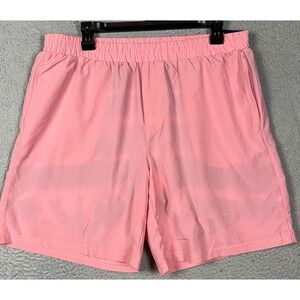 NEW Simply Southern Shorts Mens Large Pink Lined Performance Athletic Stretch